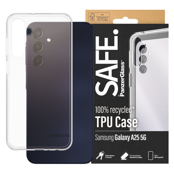 Tok TPU Samsung Galaxy A25 5G készülékhez, Átlátszó, SAFE by PanzerGlass