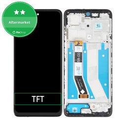 Motorola Moto G73 - LCD Kijelző + Érintőüveg + Keret (Black) TFT
