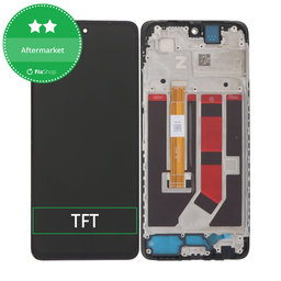Oppo A58 4G CPH2577 - LCD Kijelző + Érintőüveg + Keret (Black) TFT