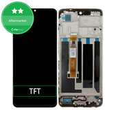 Realme C53 RMX3760 - LCD Kijelző + Érintőüveg + Keret (Mighty Black) TFT