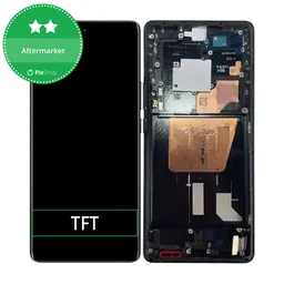 Vivo X80 Pro 5G V2185A V2145 - LCD Kijelző + Érintőüveg + Keret (Cosmic Black) TFT