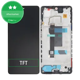 Xiaomi Poco X5 Pro 22101320G 22101320I - LCD Kijelző + Érintőüveg + Keret (Astral Black) TFT