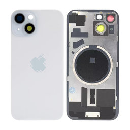 Apple iPhone 15 - Hátsó üveg + Kamera lencse + Fémlemez + Magsafe mágnes (Blue)