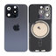 Apple iPhone 15 Pro - Hátsó üveg + Kamera lencse + Fémlemez + Magsafe mágnes (Blue Titanium)