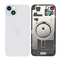 Apple iPhone 15 Plus - Hátsó üveg + Kamera lencse + Fémlemez + Magsafe mágnes (Blue)