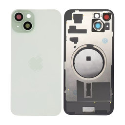 Apple iPhone 15 Plus - Hátsó üveg + Kamera lencse + Fémlemez + Magsafe mágnes (Green)