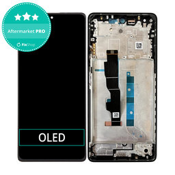 Xiaomi Redmi Note 13 5G 2312DRAABC - LCD Kijelző + Érintőüveg + Keret (Stealth Black) OLED
