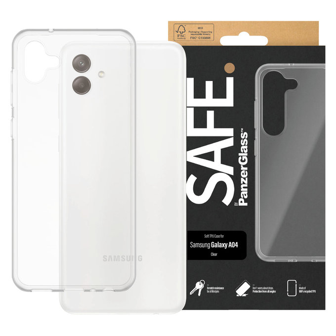 Tok TPU Samsung Galaxy A04 készülékhez, Átlátszó, SAFE by PanzerGlass
