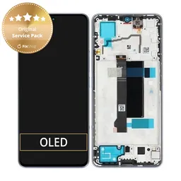 Xiaomi Redmi Note 13 Pro 5G 2312DRA50C - LCD Kijelző + Érintőüveg + Keret (Midnight Black) - 5600030N1600 Genuine Service Pack