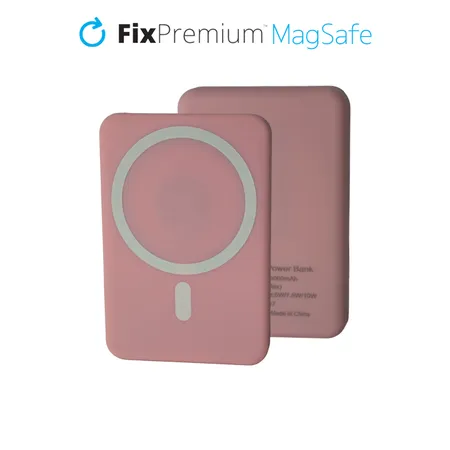 FixPremium - MagSafe PowerBank 5000mAh, rózsaszín