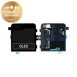 Samsung Galaxy Z Flip 6 F741B - LCD Kijelző + Érintőüveg + Keret (Külső) (Crafted Black) - GH97-30012E Genuine Service Pack