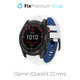 FixPremium - Két színű szilikonszíj Garminhoz (QuickFit 22mm), fehér