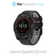 FixPremium - Két színű szilikonszíj Garminhoz (QuickFit 22mm), fekete