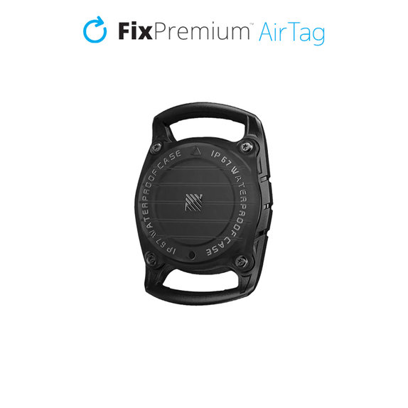 FixPremium - AirTag nyakörv kutyáknak és macskáknak, fekete színben