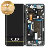 Motorola Edge 50 Ultra - LCD Kijelző + Érintőüveg + Keret (Forest Grey) - 5D68C24483 Genuine Service Pack