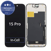 Kijelző In-Cell FHD iPhone 15 Pro, Érintőüveg kerettel, FixPremium