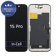 Kijelző In-Cell FHD iPhone 15 Pro, Érintőüveg kerettel, FixPremium