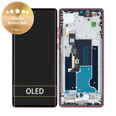 Motorola Edge 50 Fusion - LCD Kijelző + Érintőüveg + Keret (Hot Pink) - 5D68C24345 Genuine Service Pack