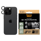 Objektívlencse védő Hoops iPhone 16 Pro Max/16 Pro, Fekete, PanzerGlass