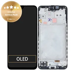 Samsung Galaxy A16 5G - LCD Kijelző + Érintőüveg + Keret (Blue Black) - GH82-36143A Genuine Service Pack