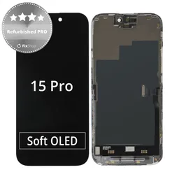 Apple iPhone 15 Pro - LCD Kijelző + Érintőüveg + Keret Refurbished PRO