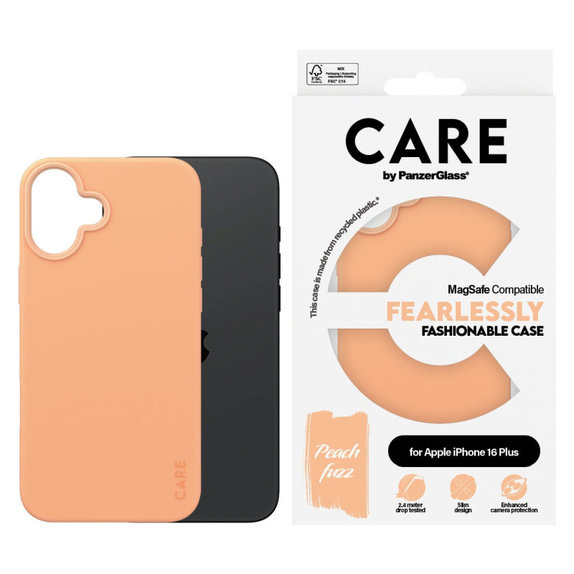 Fearlessly tok MagSafe támogatással iPhone 16 Plus készülékhez, Peachy, CARE