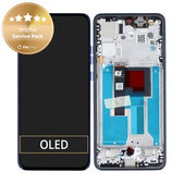 Motorola Edge 50 Neo - LCD Kijelző + Érintőüveg + Keret (Nautical Blue) - 5D68C28686 Genuine Service Pack