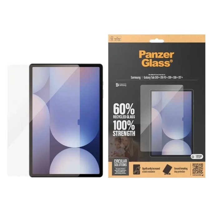 Edzett üveg UWF Samsung Galaxy Tab S8/S9 Plus készülékhez, Átlátszó, PanzerGlass