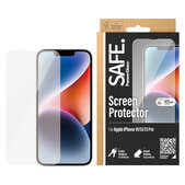 Edzett üveg Case Friendly iPhone 16e/14/13 Pro/13 készülékhez, Fekete, SAFE