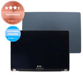 Apple MacBook Air 15" M2 A2941 (2023), M3 A3114 (2024) - LCD Kijelző + Előlapi Üveg + Fedőlap (Midnight) Refurbished