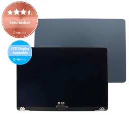 Apple MacBook Air 15" M2 A2941 (2023), M3 A3114 (2024) - LCD Kijelző + Előlapi Üveg + Fedőlap (Midnight) Refurbished