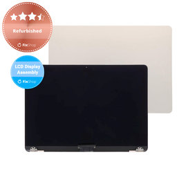 Apple MacBook Air 13" M3 A3113 (2024) - LCD Kijelző + Előlapi Üveg + Fedőlap (Starlight) Refurbished