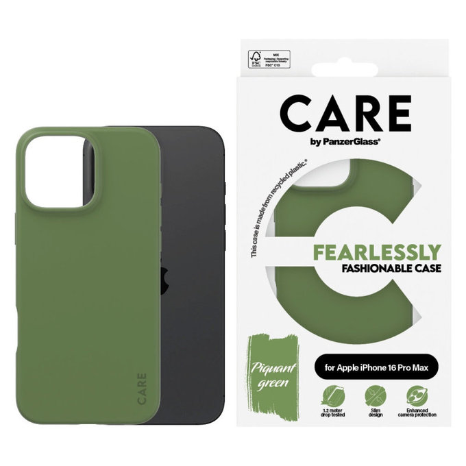 Fearlessly tok iPhone 16 Pro Max készülékhez, Zöld, CARE