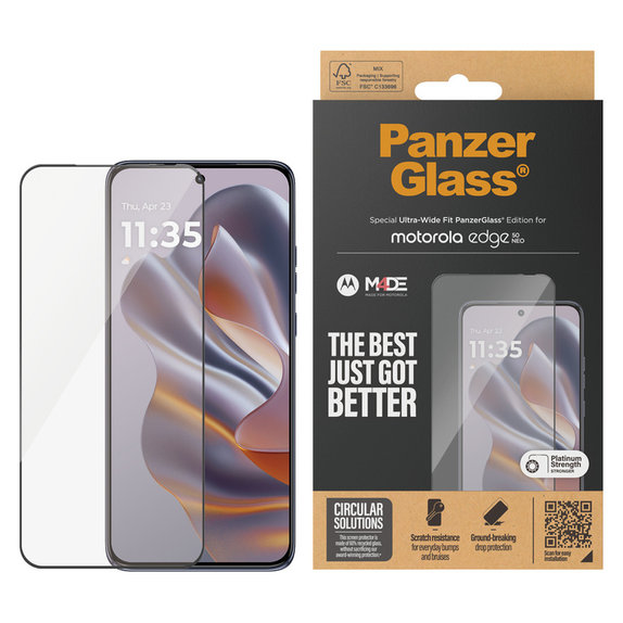 Edzett üveg UWF Motorola Edge 50 Neo készülékhez, Fekete, PanzerGlass