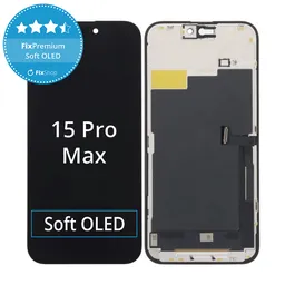 Apple iPhone 15 Pro Max - LCD Kijelző + Érintőüveg + Keret Soft OLED FixPremium