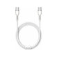 Baseus - Kábel USB-C/USB-C, 1.5m, fehér