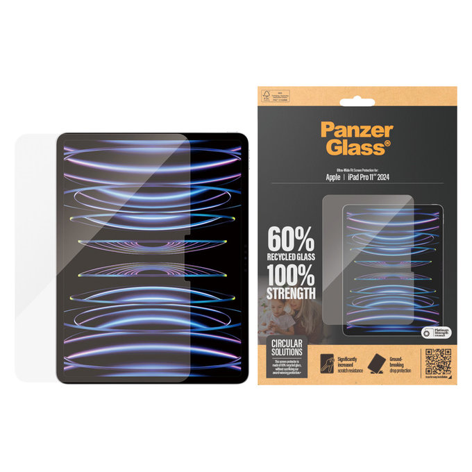 Edzett üveg UWF iPad Pro 11'' készülékhez, Átlátszó, PanzerGlass
