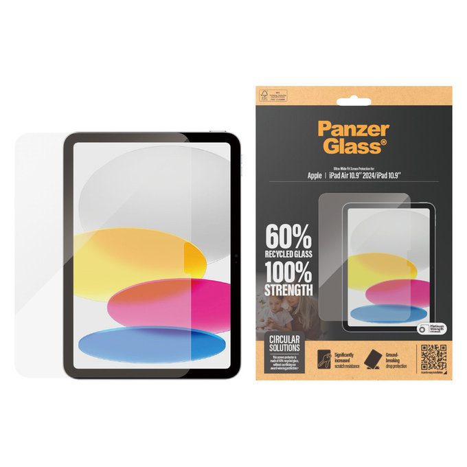 Edzett üveg UWF iPad 10,9"/iPad Air 11'' készülékhez, Átlátszó, PanzerGlass