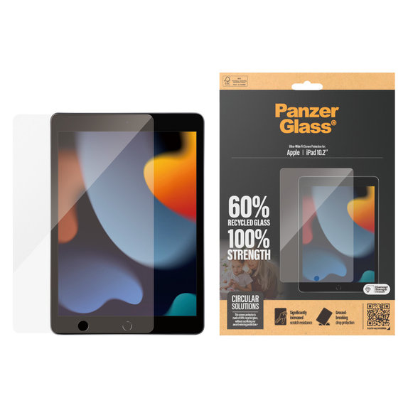 Edzett üveg UWF iPad 10,2'' (2019-2021), készülékhez, Átlátszó, PanzerGlass