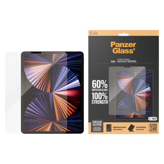 Edzett üveg UWF iPad Pro 12,9'' készülékhez, Átlátszó, PanzerGlass