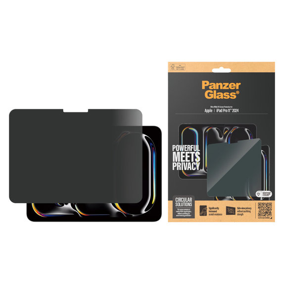 Edzett üveg UWF Privacy iPad Pro 11'' készülékhez, Átlátszó, PanzerGlass