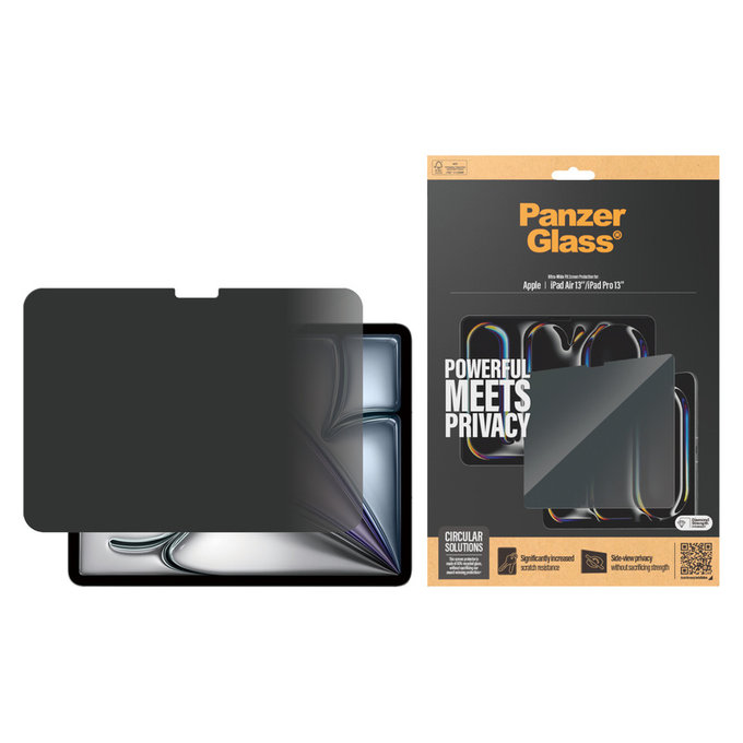 Edzett üveg UWF Privacy iPad Pro 13"/Air 13'' készülékhez, Átlátszó, PanzerGlass