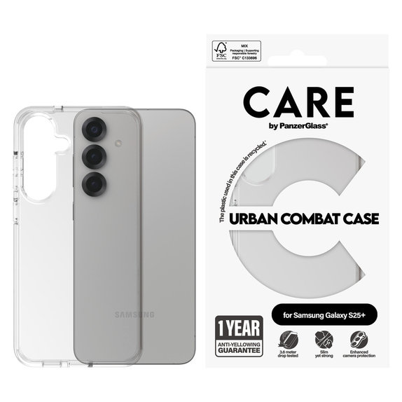 Tok Urban Combat Samsung Galaxy S25+ készülékhez, Átlátszó, PanzerGlass