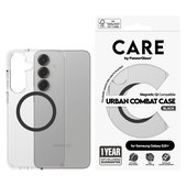 Tok Urban Combat fekete QI-val Samsung Galaxy S25+ készülékhez, Átlátszó, PanzerGlass