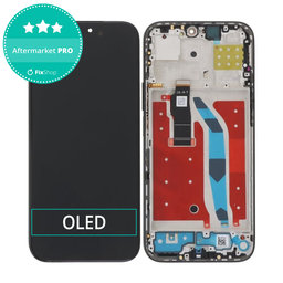 Honor 200 Lite - LCD Kijelző + Érintőüveg + Keret (Midnight Black) TFT