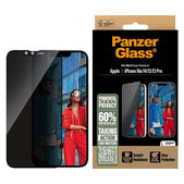 UWF Privacy edzett üveg applikátorral iPhone 17e/16e/14/13/13 Pro készülékhez, Fekete, PanzerGlass