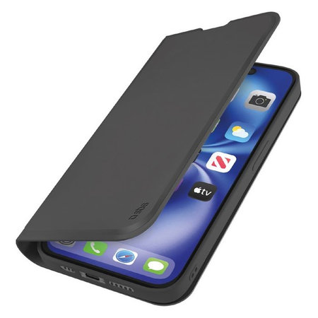 SBS - Tok Book Wallet Smooth - iPhone 16e, fekete