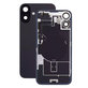 Apple iPhone 16 - Hátsó üveg + Kamera lencse + Fémlemez + Magsafe mágnes + Flex Kábelek (Black)