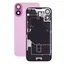 Apple iPhone 16 - Hátsó üveg + Kamera lencse + Fémlemez + Magsafe mágnes (Pink)