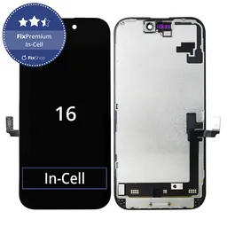 Apple iPhone 16 - LCD Kijelző + Érintőüveg + Keret In-Cell FixPremium